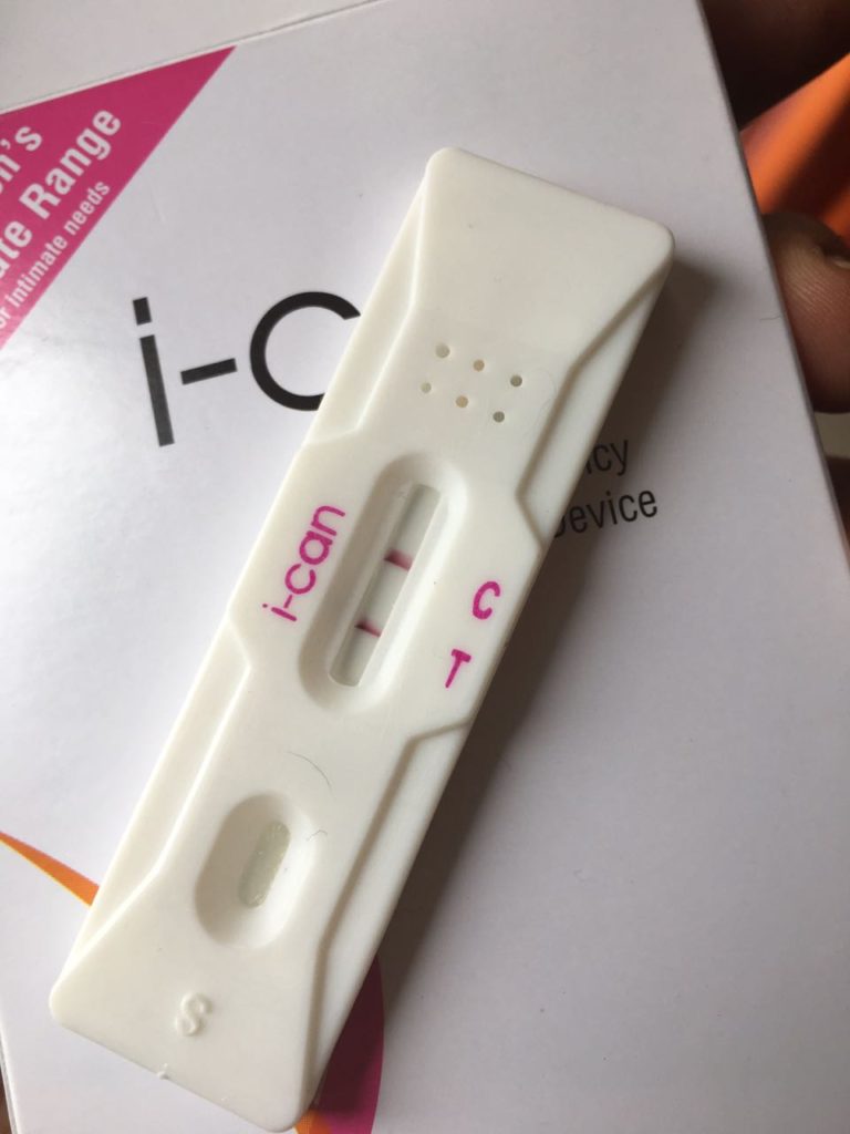Home pregnancy test told its positive